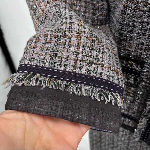 Rebecca Taylor 2 Pc Purple Tweed Dress Jacket‎ A Line Silk Classic Retro Office - Picture 16 of 16